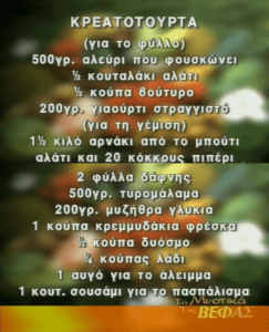 ΒΕΦΑ ΑΛΕΞΙΑΔΟΥ ΣΥΝΤΑΓΗ ΚΡΕΑΤΟΤΟΥΡΤΑ ΚΡΗΤΗΣ Vefa Alexiadou Cook Books and Blog Vefaalexiadou.gr