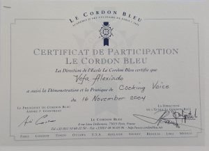 LE GORDON BLEU CERTIFICATE Vefa Alexiadou Cook Books & Blog vefaalexiadou.gr/